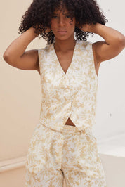 Chaleco Sienna - Beige Birds