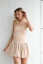 Mini Vestido Ivonne - Beige