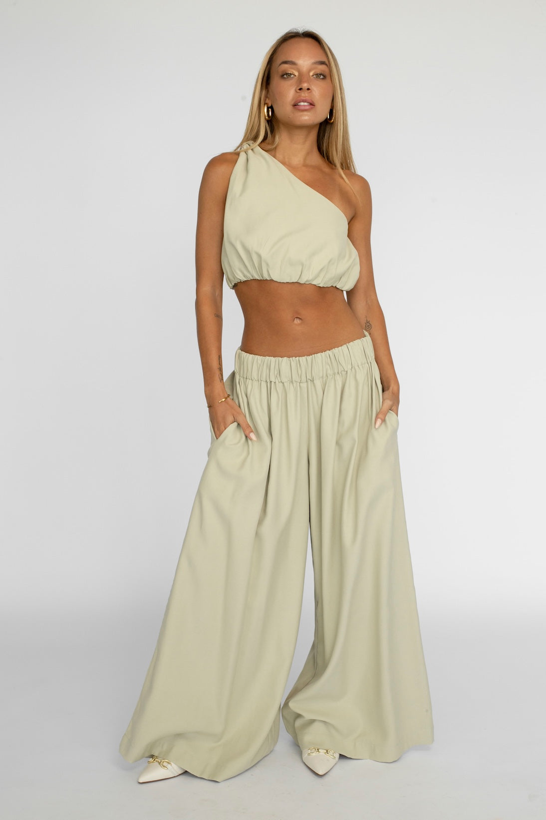 Pantalon Leah - Verde pastel