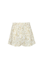 Short Sienna - Beige Birds