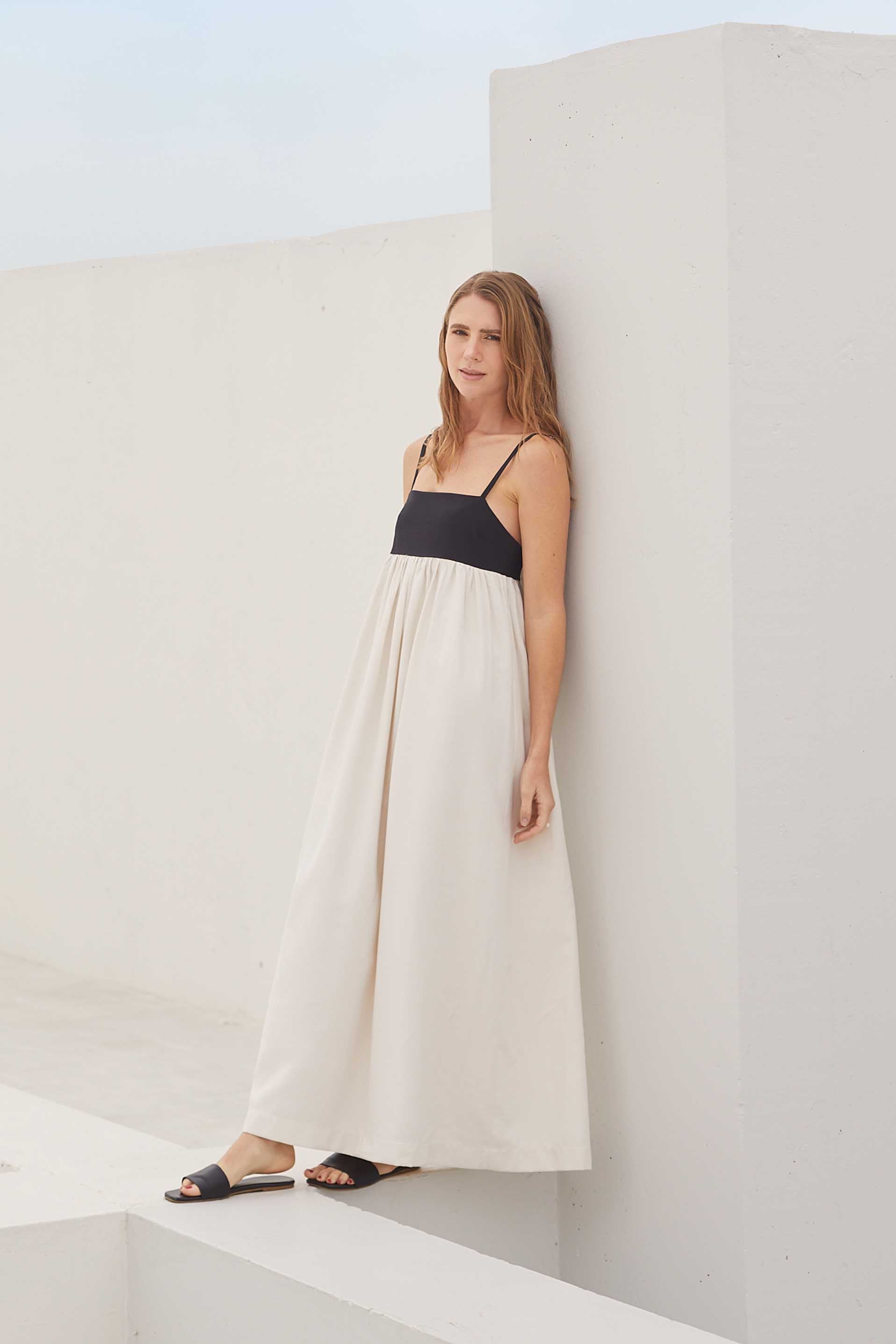 Vestido Drea - Negro/Natural