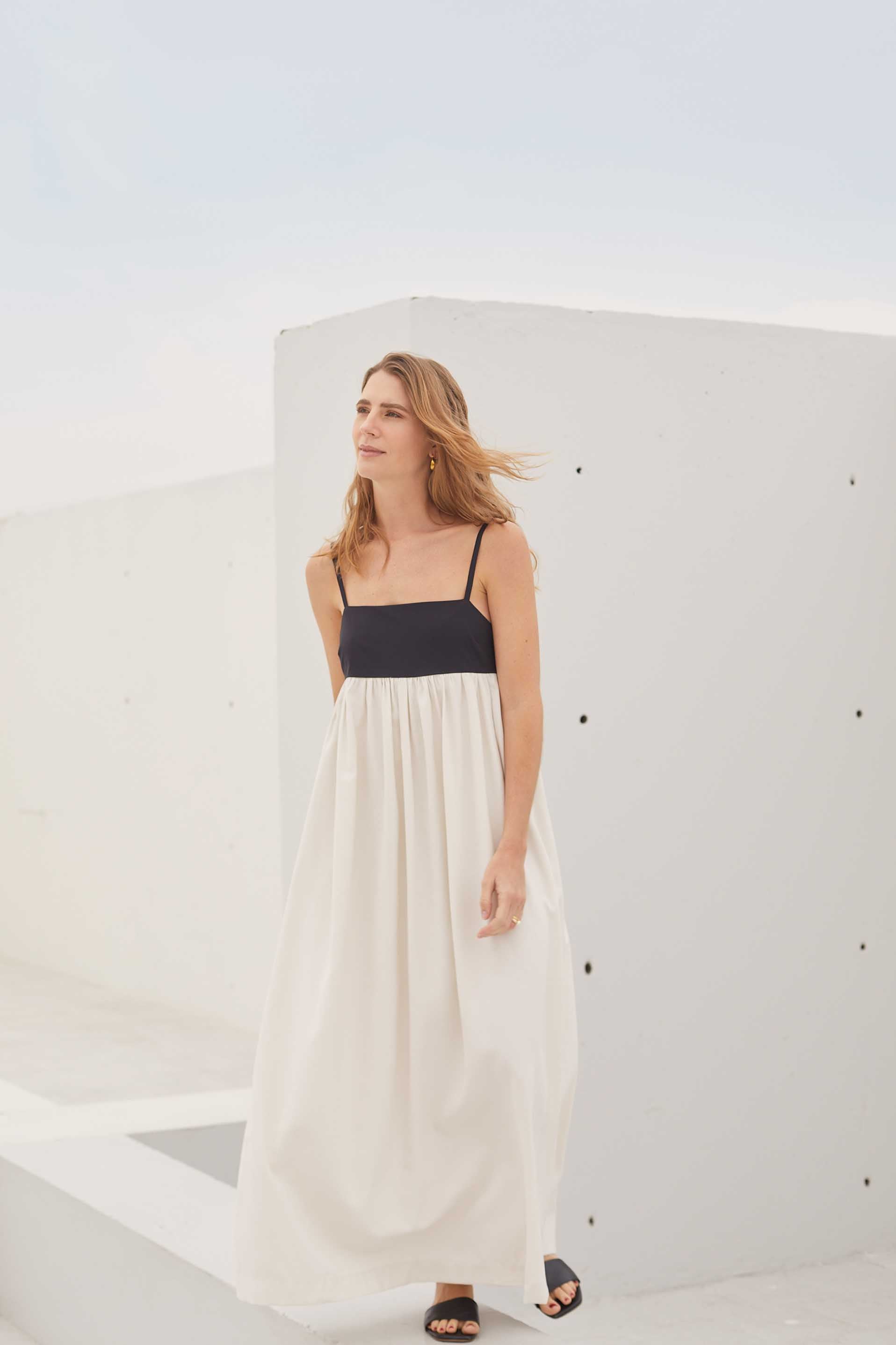 Vestido Drea - Negro/Natural